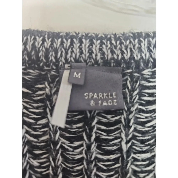 Sparkle Fade Black Oversized Knit Cardigan Sweater Size Medium - Picture 6 of 8